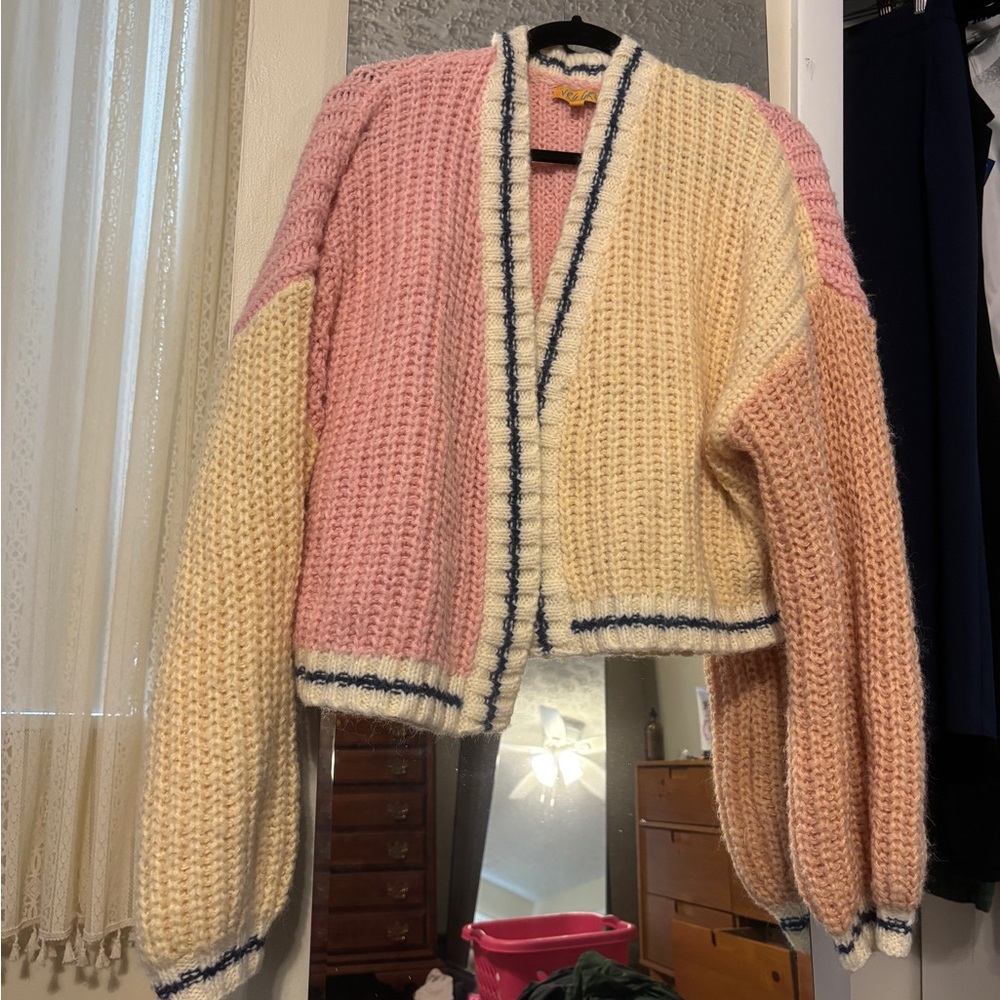 Vrg Grl Franca Oversized Paneled Cardigan - Picture 3 of 3